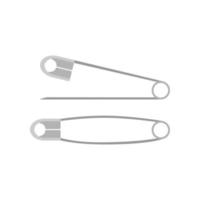 Safety pin tool tailor isolated on white background. Work equipment tailor industry. vector