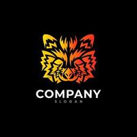 Gradient red panda logo design illustration vector