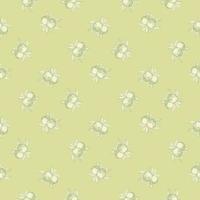 Apples seamless pattern on green background. Vintage botanical wallpaper. vector