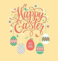 Hand drawn lettering. Easter eggs for Your design vector