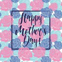 Mother s day greeting card with flowers background vector