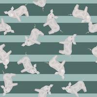 Seamless pattern of pig. Domestic animals on colorful background. Vector illustration for textile.