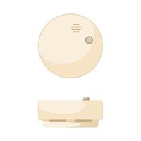 Icon fire prevention smoke detector sensor on white background. Gas sensor white. vector