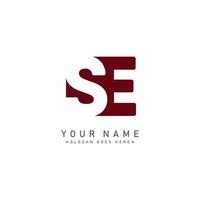 logotipo de letra inicial se - logotipo de empresa simple vector