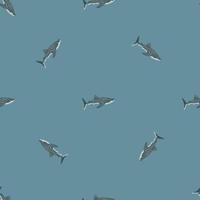 Whale shark seamless pattern in scandinavian style. Marine animals background. Vector illustration for children funny textile.