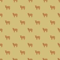 Seamless pattern of bull. Domestic animals on colorful background. Vector illustration for textile.