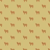 Seamless pattern of bull. Domestic animals on colorful background. Vector illustration for textile.