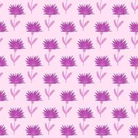 Dandelion cute seamless pattern. Hand drawn meadow background. vector