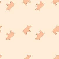 Cute pigs seamless pattern. Background of livestock animals . vector