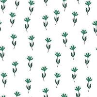 Flower cute seamless pattern. Hand drawn field background. vector