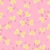 Umbrella bunny seamless pattern. Funny characters background. vector