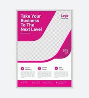 Creative Pink Corporate Business Flyer Template In A4 vector