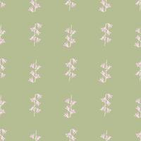 Geometric seamless pattern in geometric style with bell flower shapes. vector