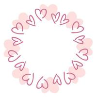Romantic pattern with heart frame. vector