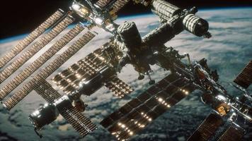 International Space Station. Elements of this image furnished by NASA video