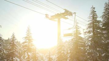 Empty Ski Lift video