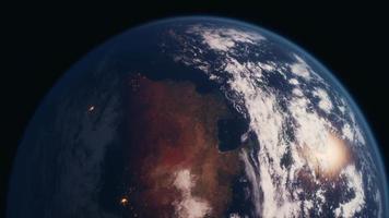 Beautiful space view of the Earth with cloud formation video