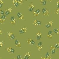 Coral reef seamless pattern with bubbles. Marine plants background. Vector illustration for children funny textile.