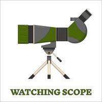 Travel Scope Birdwatching Line Art Icon vector