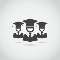 conjunto de iconos de graduación vector