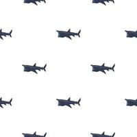 Basking shark seamless pattern in scandinavian style. Marine animals background. Vector illustration for children funny textile.