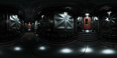 vr360 view of spaceship interior video