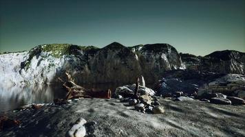 8K Sand beach among rocks at Atlantic Ocean coast in Portugal video