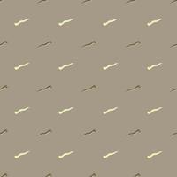 Pastel tones seamless pattern with little brown and white worm silhouettes. Beige pale background. vector