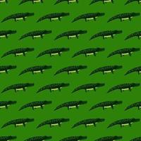 Cute crocodiles seamless pattern.Funny animals background. vector