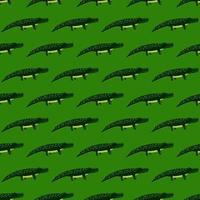 Cute crocodiles seamless pattern.Funny animals background. vector