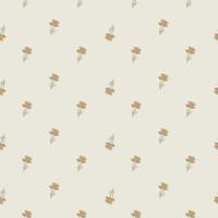 Seamless pattern chamomile on beige background. Beautiful ornament summer flowers. vector