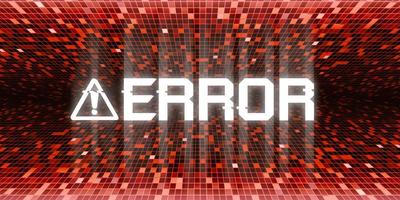 error message on abstract technology background 3d illustration photo