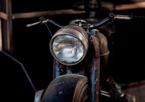 vintage motorcycle headlight photo