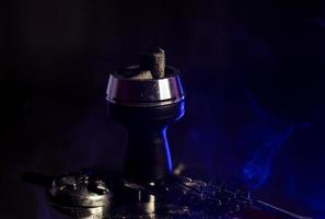 Shisha hookah with hot coals photo