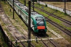 Modern high speed commuter train photo