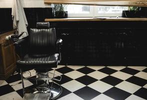 barber chair in interior photo