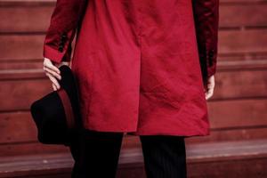 abrigo rojo de negocios foto