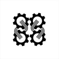 gear icon for business mechanism and settings vector illustration in technology and industrial company