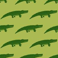 Cute crocodiles seamless pattern.Funny animals background. vector