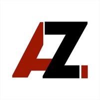AZ, ZA initials letter company logo and icon vector