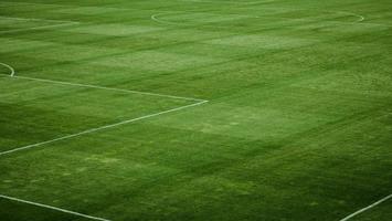 campo de fútbol verde foto