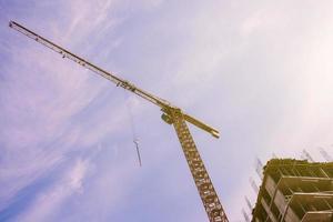 construction crane against the sky photo