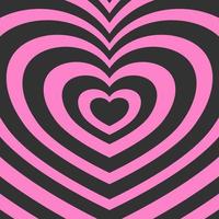 Heart shaped concentric stripes vector background. Girlish romantic surface design. aesthetic hearts backdrop.