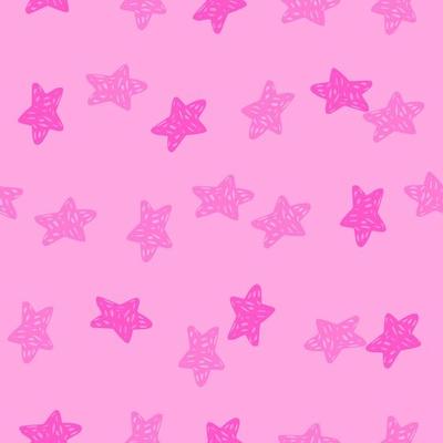 Stars seamless pattern. Hand drawn background celebration.