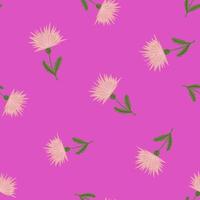 Dandelion cute seamless pattern. Hand drawn meadow background. vector