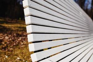 Modern curved white bench photo