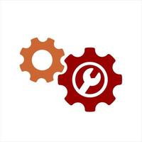 gear mechanism and settings vector icon