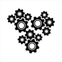 gear icon for business mechanism and settings vector background illustration