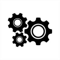 gear mechanism and settings vector icon