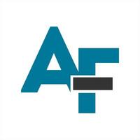 AF initials letter company logo and icon vector